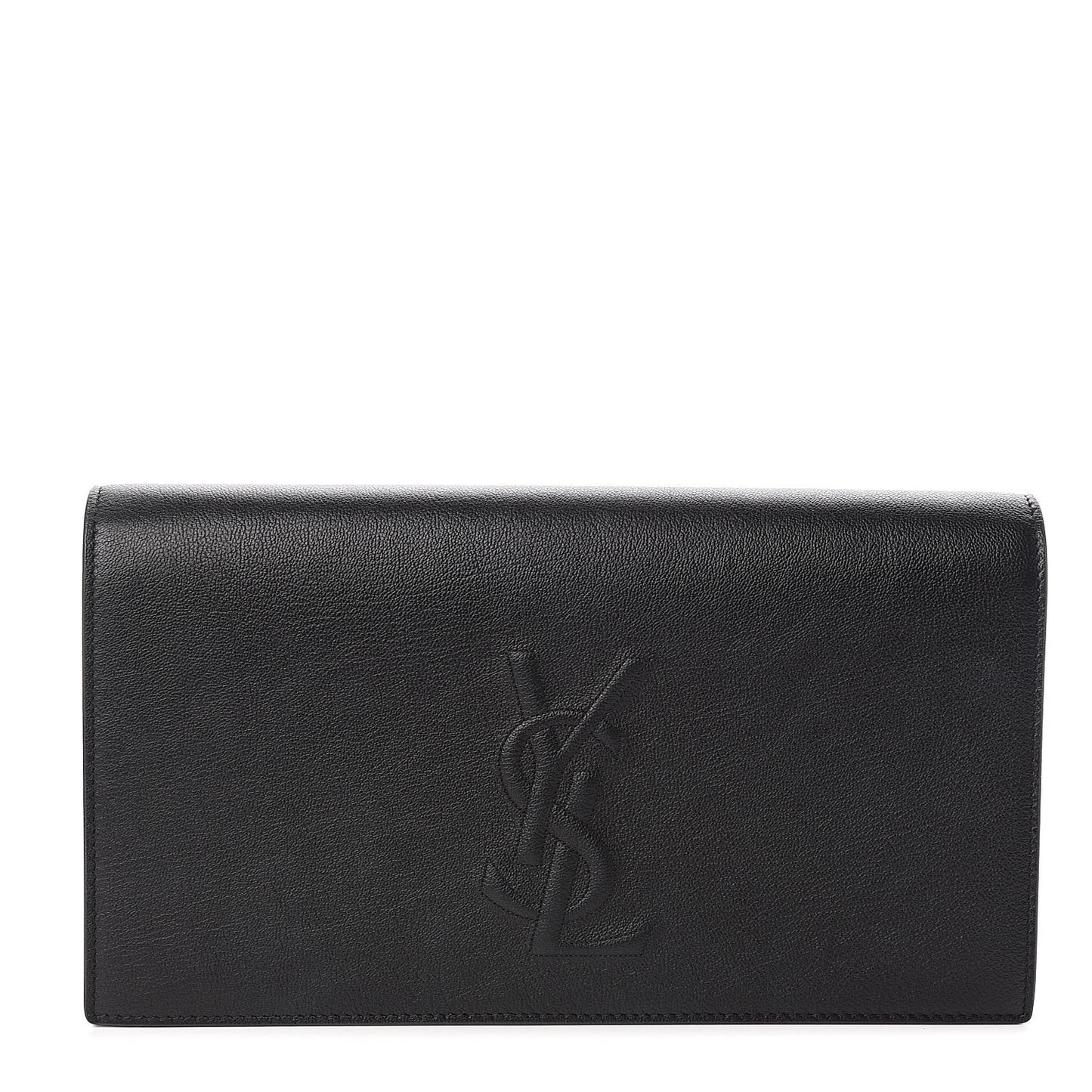 Calfskin Monogram Large Belle De Jour Clutch Black