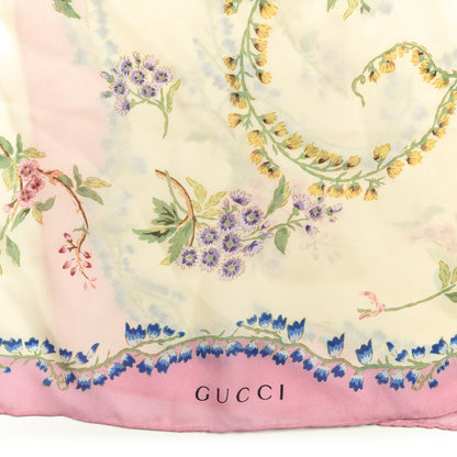 Gucci Silk Provence Scarf Ivory Pink 2 of 4