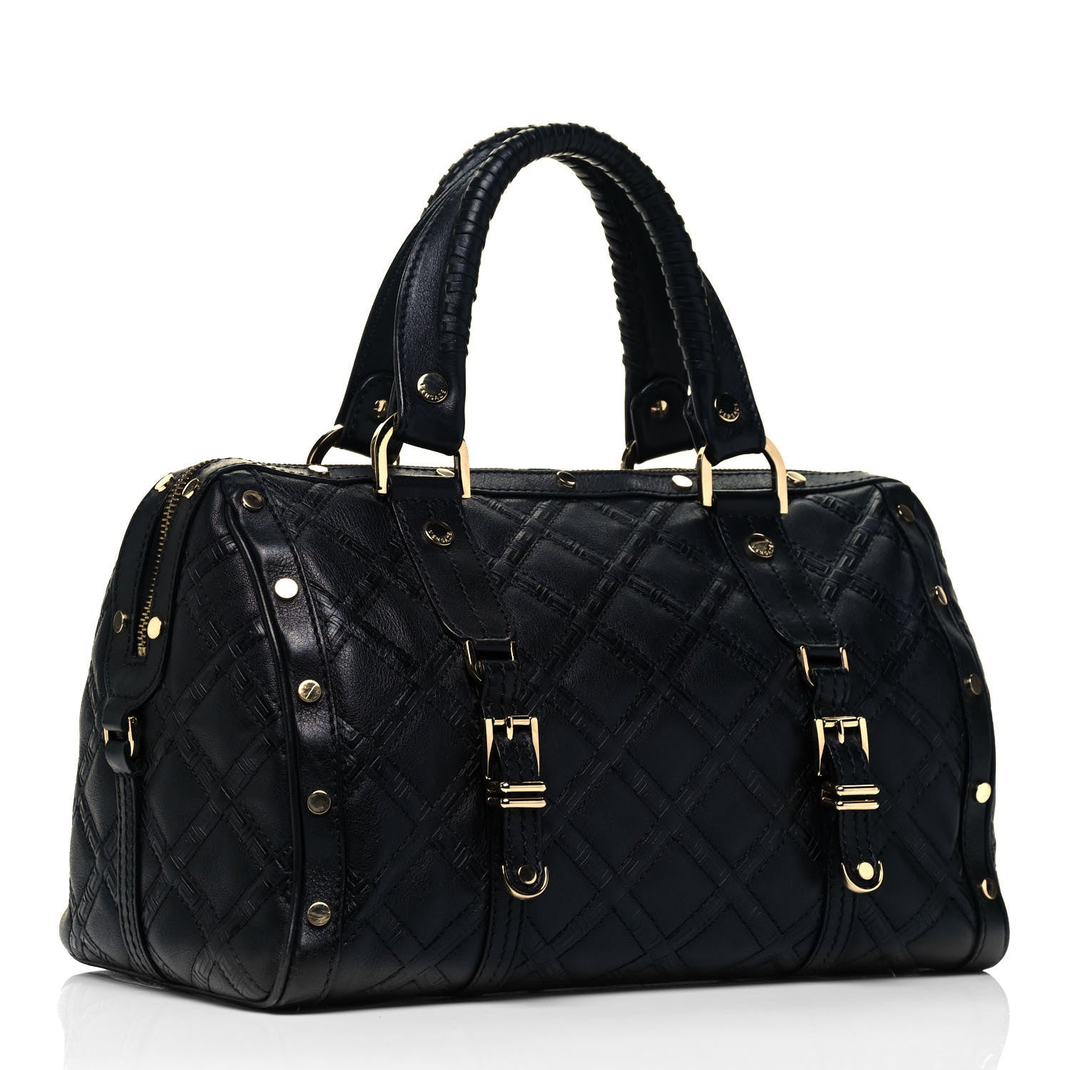 Versace Nappa Quilted Icon Bowler Black 2 of 7