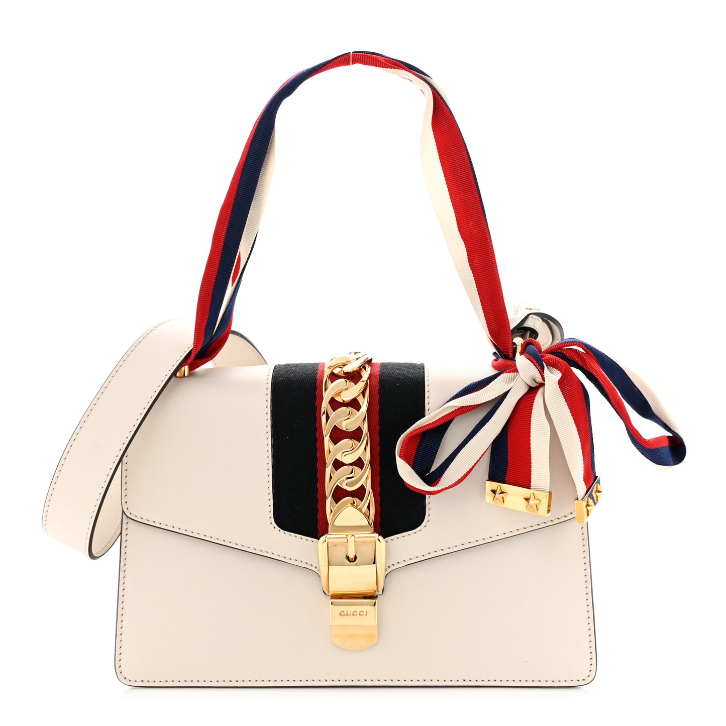 Calfskin Small Sylvie Shoulder Bag Off White
