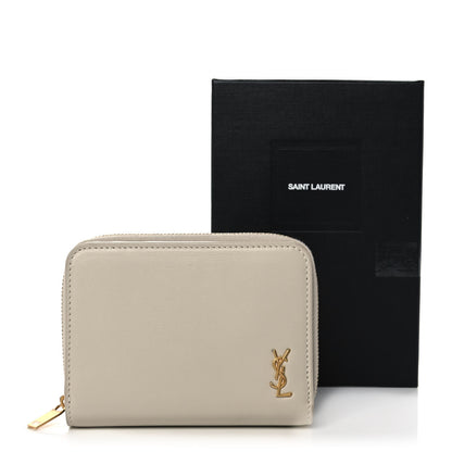 Saint Laurent Calfskin Compact Zip Around Wallet Crema Soft 10 of 10