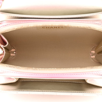 Chanel Metallic Lambskin Like A Wallet Flap Golden Pink 5 of 12