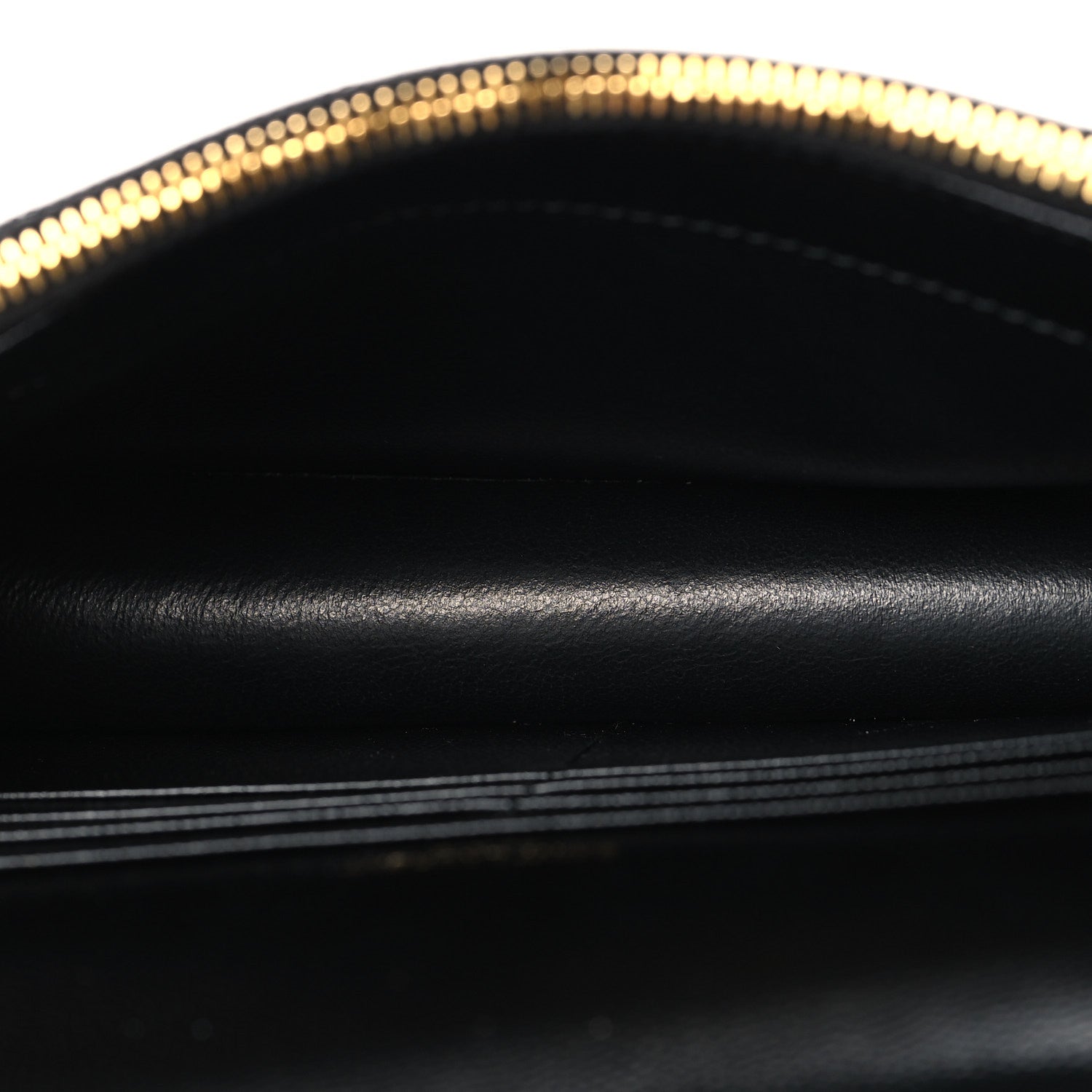Saint Laurent Grain De Poudre Matelasse Chevron Monogram Envelope Chain Wallet Black 5 of 10