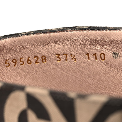 Gucci Fabric G Rhombus Print Platform Boots 37.5 Beige Cocoa 6 of 8