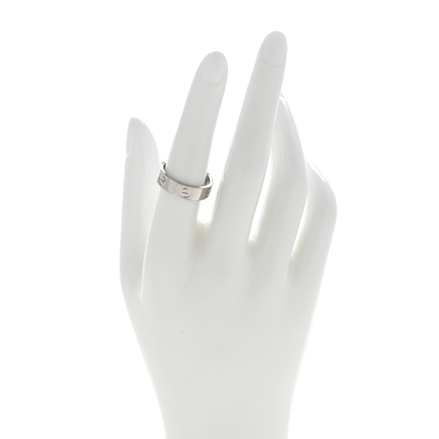 18K White Gold 5.5mm LOVE Ring 54 6.75