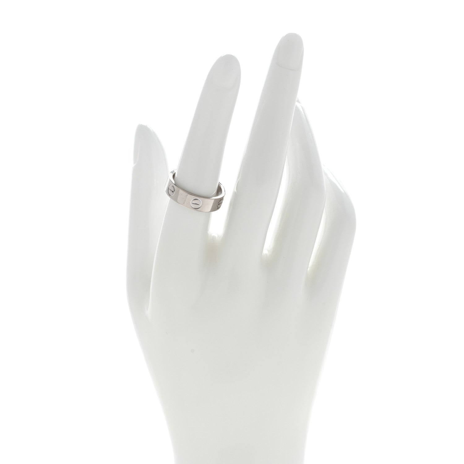 Cartier 18K White Gold 5.5mm LOVE Ring 54 6.75 2 of 4