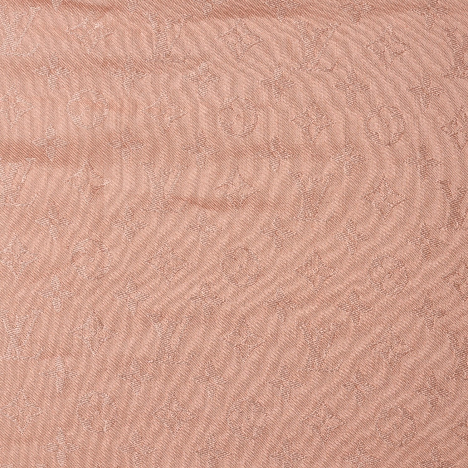 Louis Vuitton Silk Wool Monogram Shine Shawl Rose 1 of 5