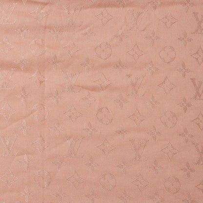Louis Vuitton Silk Wool Monogram Shine Shawl Rose 1 of 5