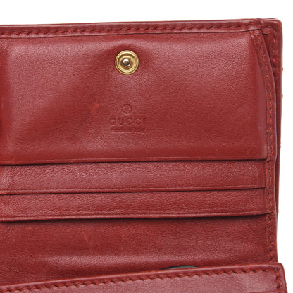 Gucci Calfskin Matelasse GG Marmont Card Case Wallet Hibiscus Red 6 of 15