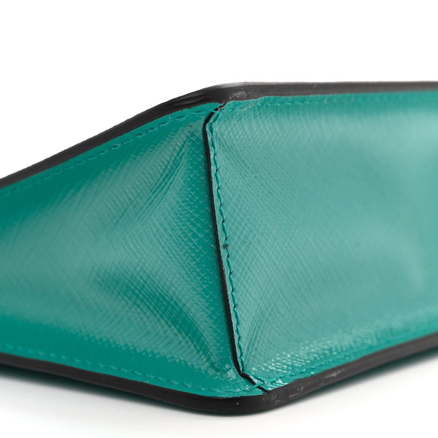 Saffiano Vernice Chain Crossbody Bag Assenzio