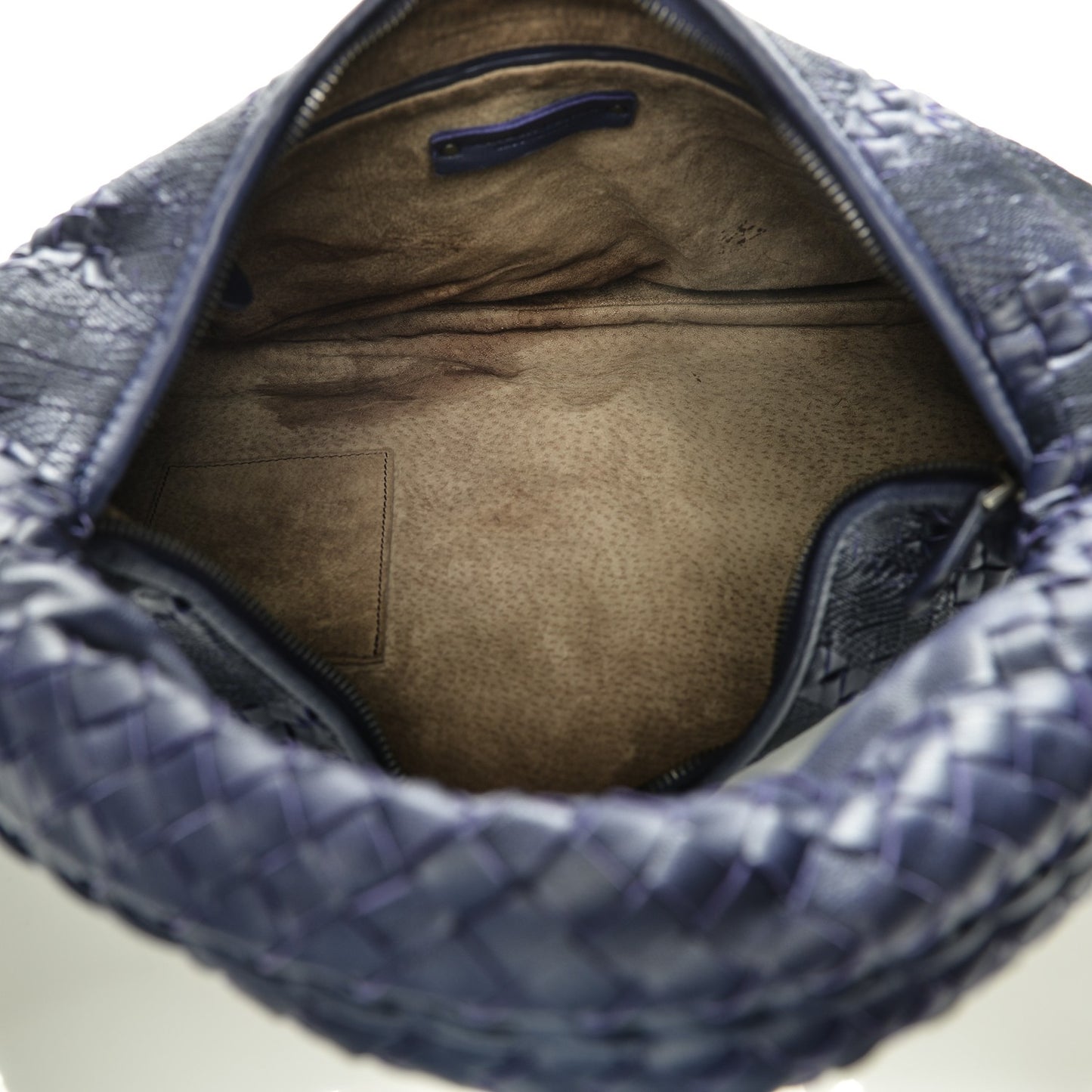 Embroidered Nappa Intrecciato Large Veneta Hobo Atlantic