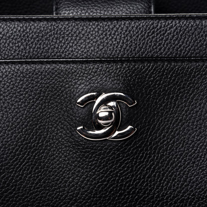 Chanel Calfskin Small Cerf Executive Shopper Tote Black 18 of 22