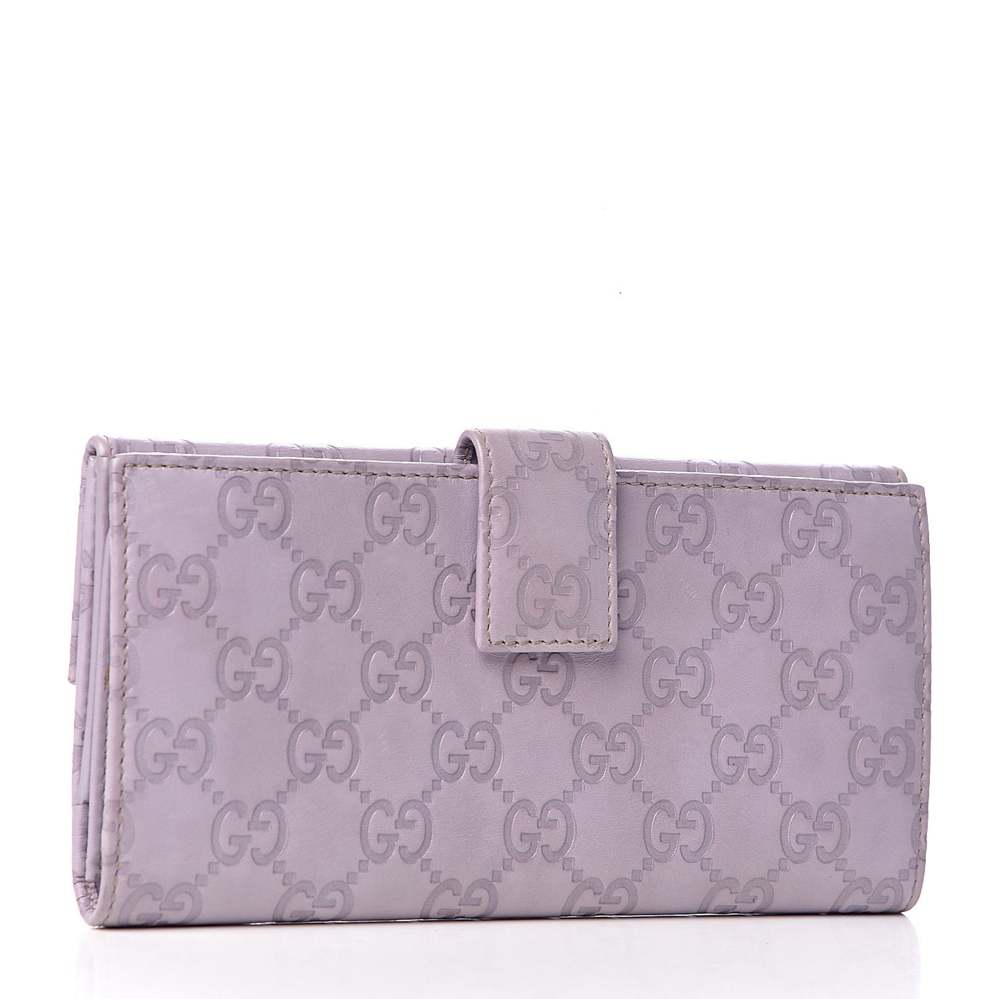 Guccissima Metal Bar Continental Wallet Lavender