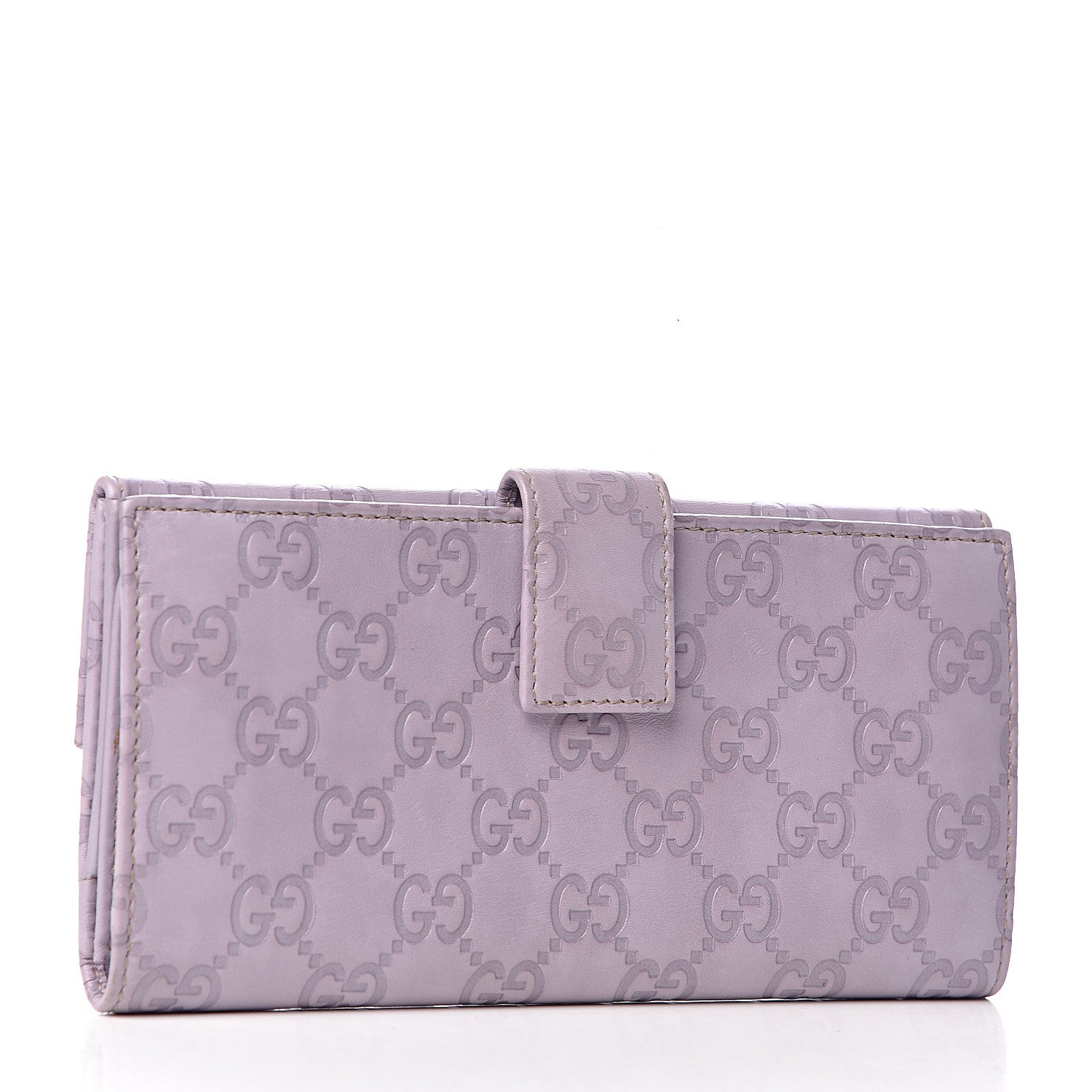 Gucci Guccissima Metal Bar Continental Wallet Lavender 3 of 7