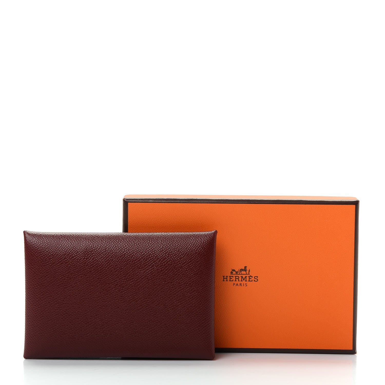 Hermes Epsom Calvi Card Case Rouge H 8 of 8
