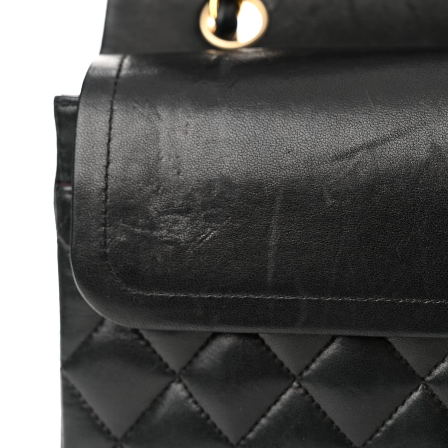 Chanel Lambskin Quilted Medium Double Flap Black 12 of 19