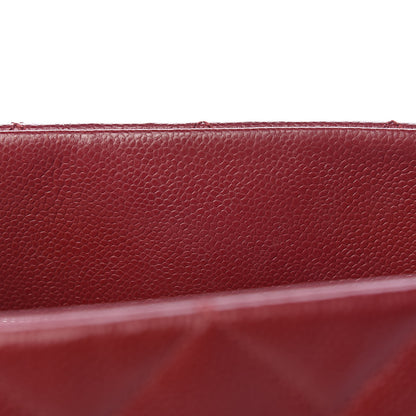 Chanel Caviar Quilted Timeless CC Soft Tote Dark Red 10 of 11