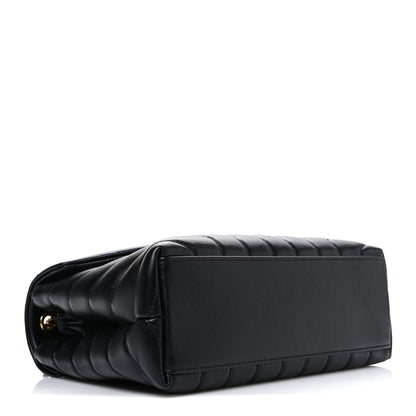 Saint Laurent Calfskin Y Quilted Monogram Small Loulou Chain Satchel Black 4 of 10