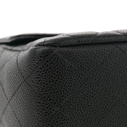 Chanel Caviar Quilted Jumbo Single Flap Black 13 of 13