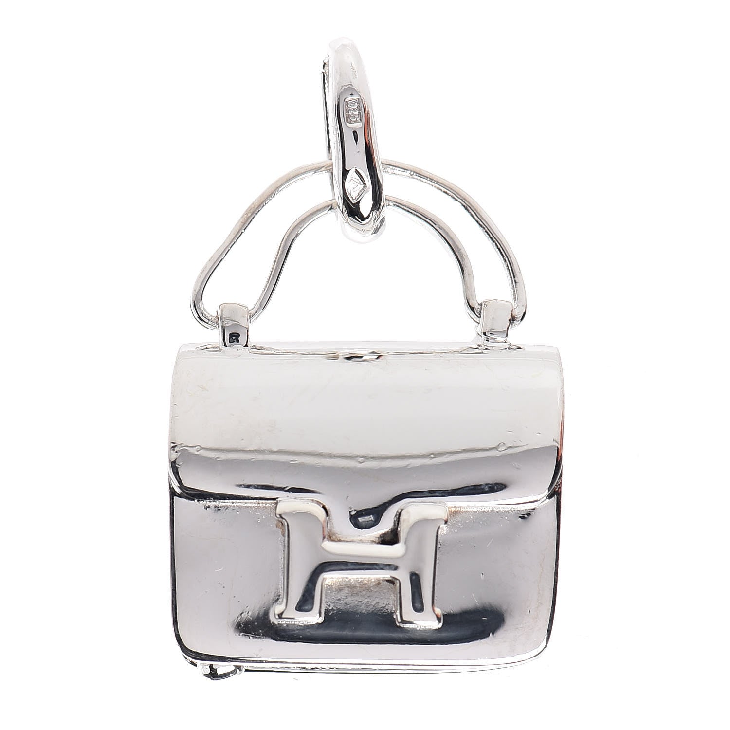 Hermes Sterling Silver Constance Charm Pendant 1 of 4