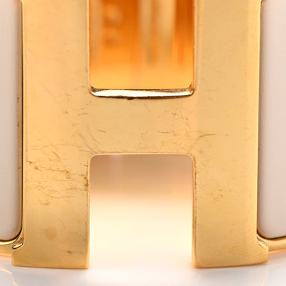 Hermes Enamel Extra Wide Clic Clac H Bracelet PM Blanc Percale 7 of 7