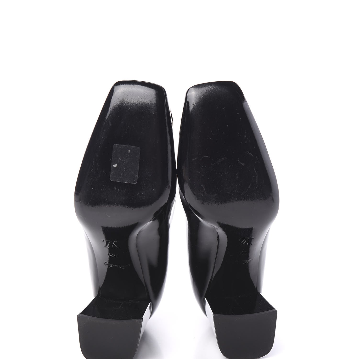 Louis Vuitton LOUIS VUITTON Patent Calfskin Madeleine Pumps 38.5 Black 5 of 9