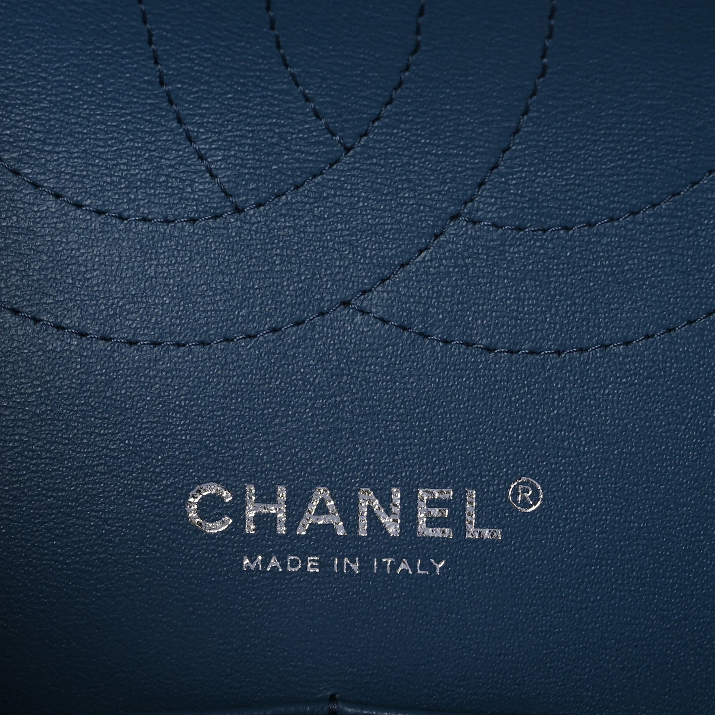 Caviar Quilted Jumbo Double Flap Blue