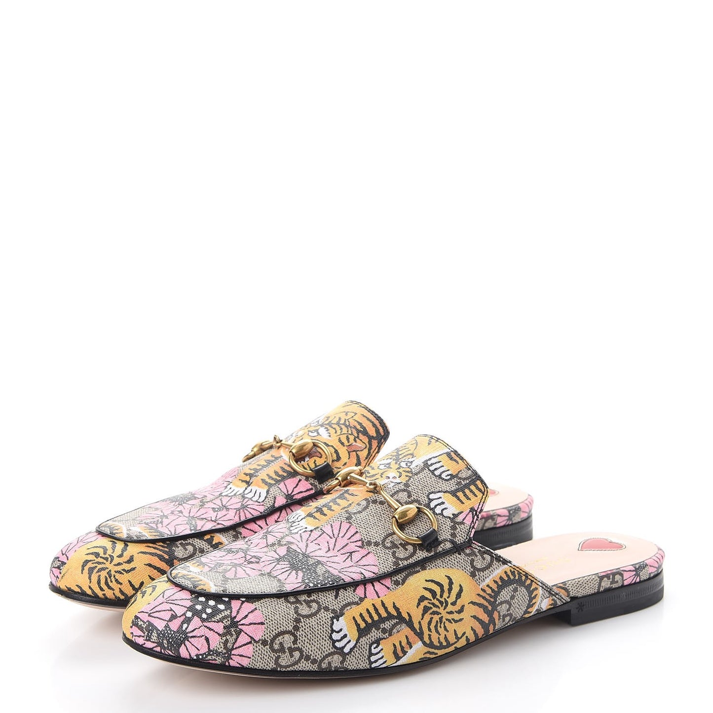 GG Supreme Monogram Bengal Princetown Slippers 38.5 Multi