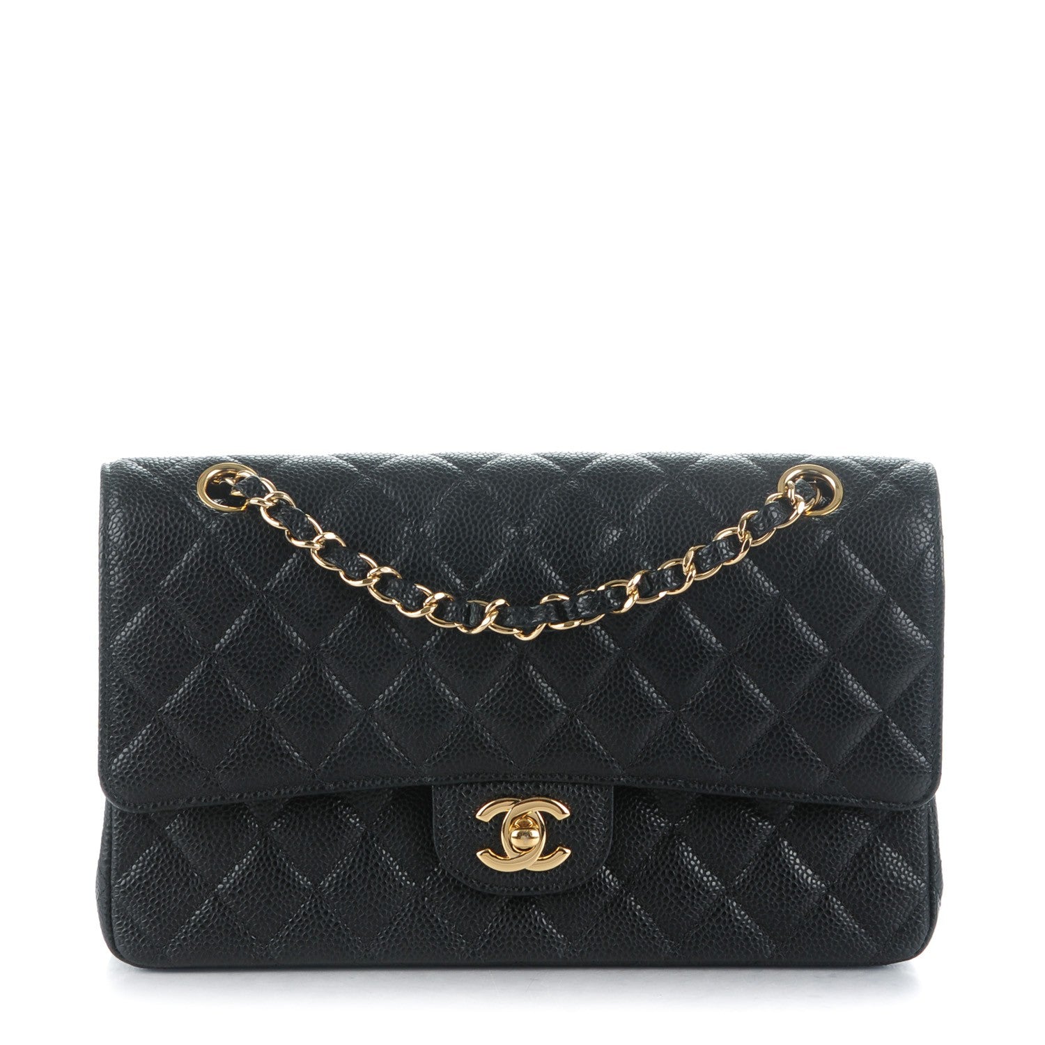 Chanel Caviar Quilted Medium Double Flap Black 1 of 8