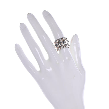 Hermes Sterling Silver Espionne Silver Ring 51 5.75 2 of 7