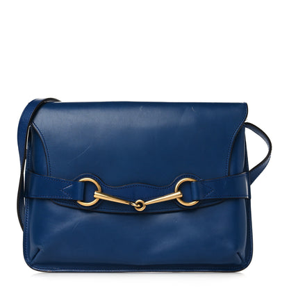 Gucci Smooth Calfskin Large Bright Bit Shoulder Bag Blue 1 of 11