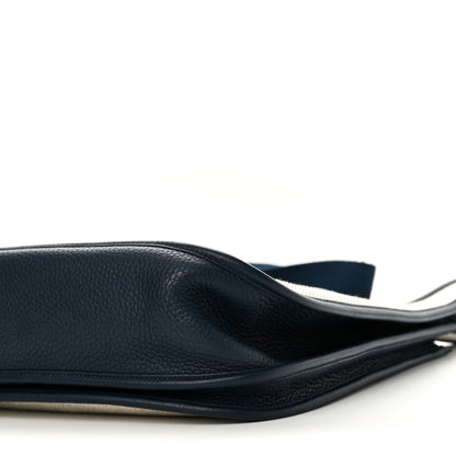 Hermes Toile Taurillon Clemence Evelyne III GM Bleu de Prusse 17 of 17