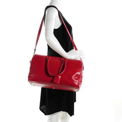 Saint Laurent Calfskin Classic Duffle 12 Bag Red 2 of 7