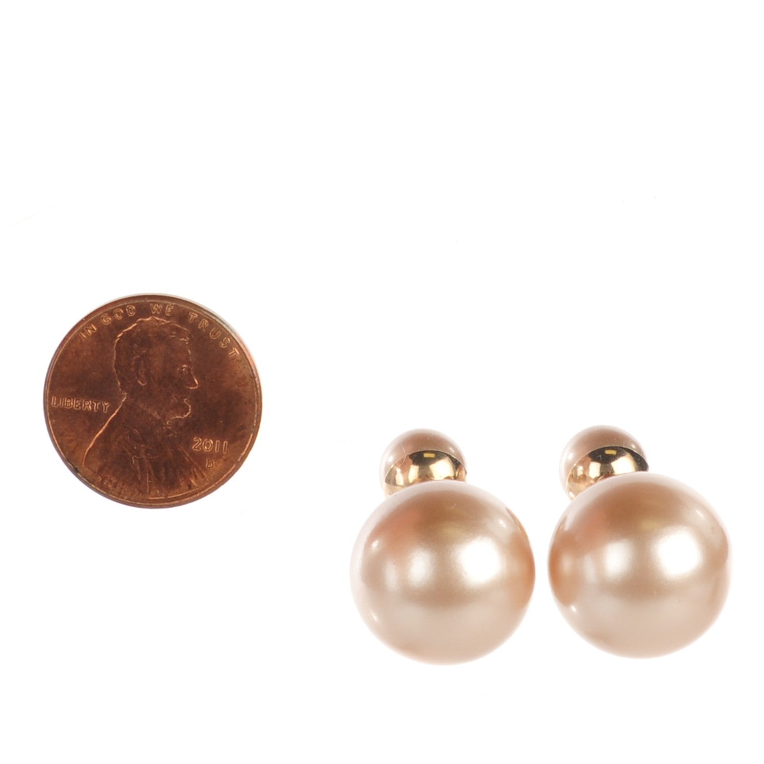 Christian Dior Pearl Mise En Dior Tribal Earrings Pink 2 of 4
