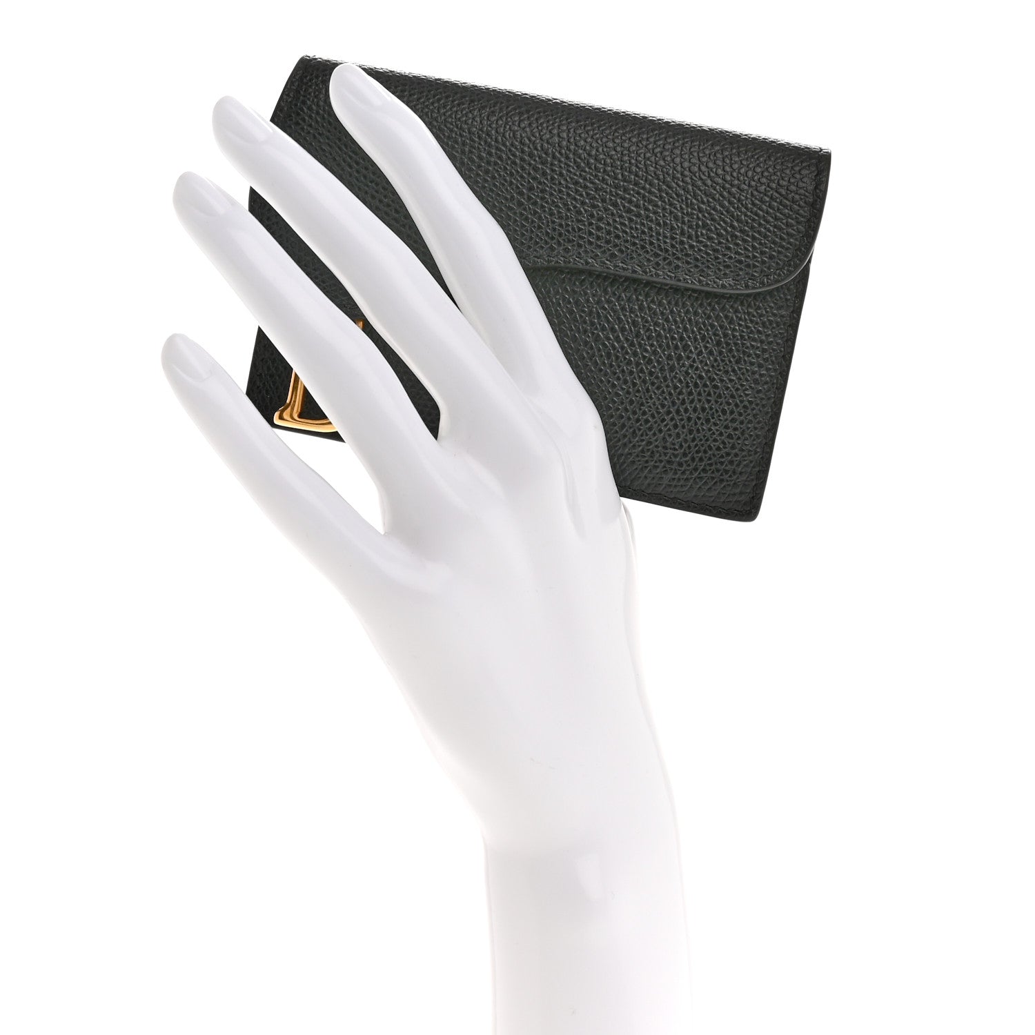 Christian Dior Grained Calfskin Saddle Card Holder Black 2 of 10