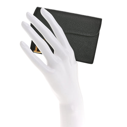Christian Dior Grained Calfskin Saddle Card Holder Black 2 of 10