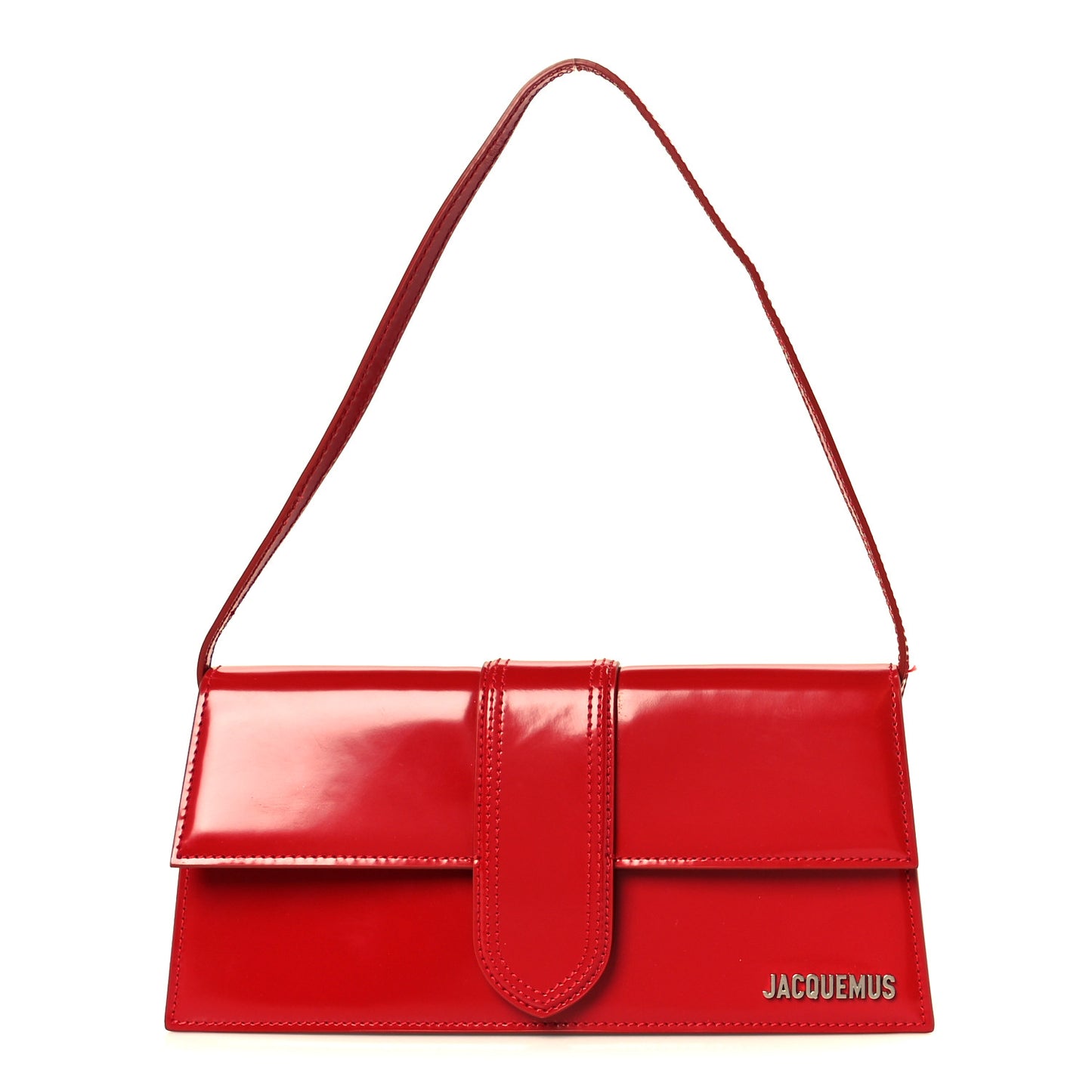 Glazed Calfskin Le Bambino Long Red