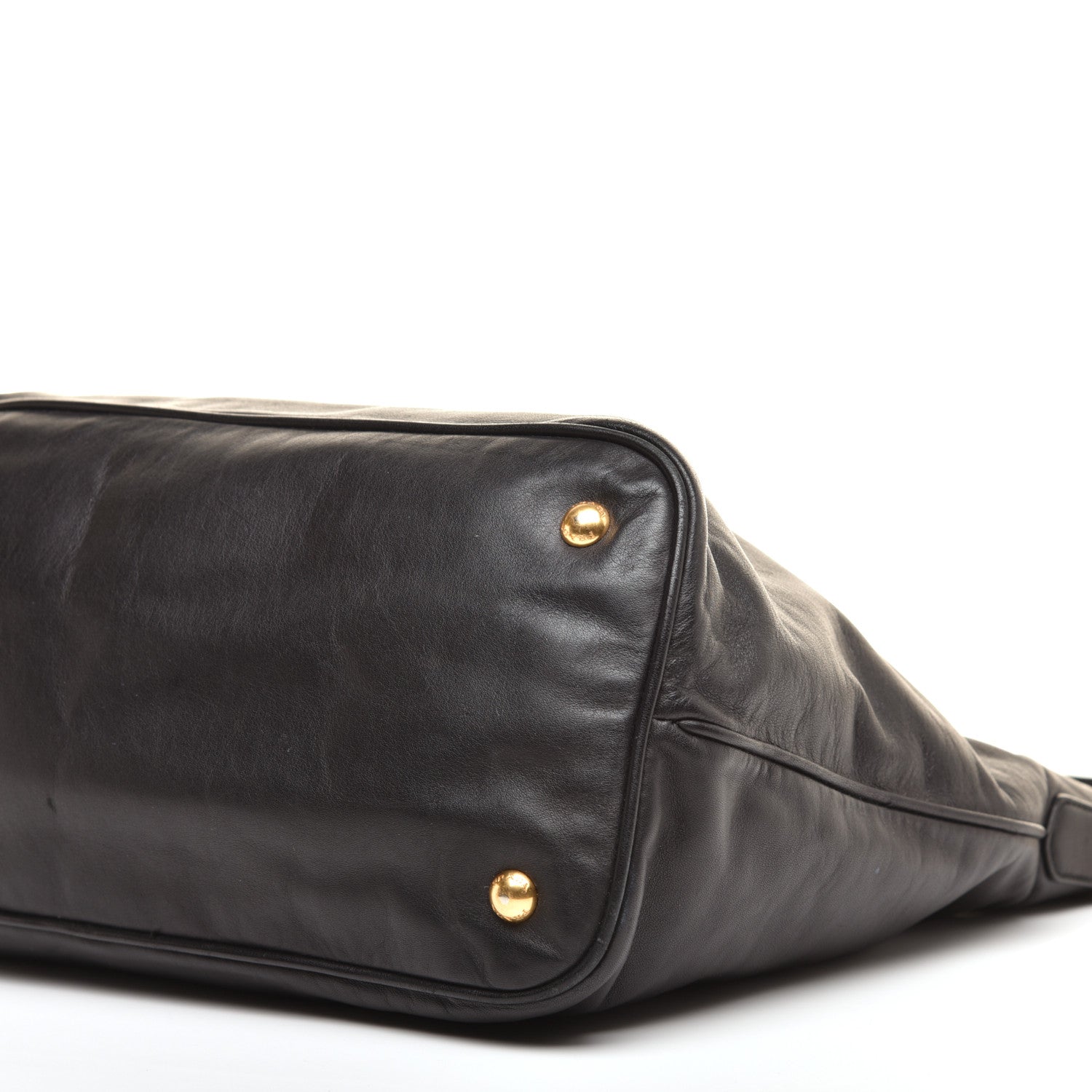 Prada Soft Calfskin Shopping Tote Black 8 of 10