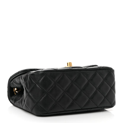 Chanel Lambskin Quilted Mini Pearl Crush Flap Black 4 of 11