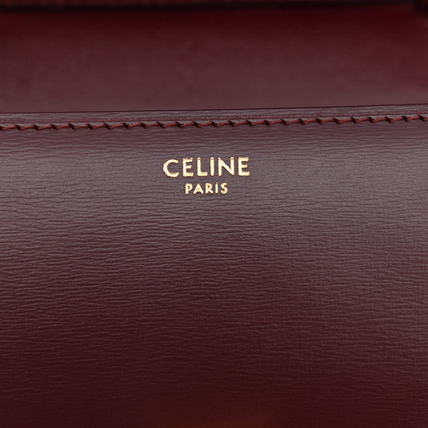 Celine Box Calfskin Small Classic Box Flap Bag Burgundy 6 of 8