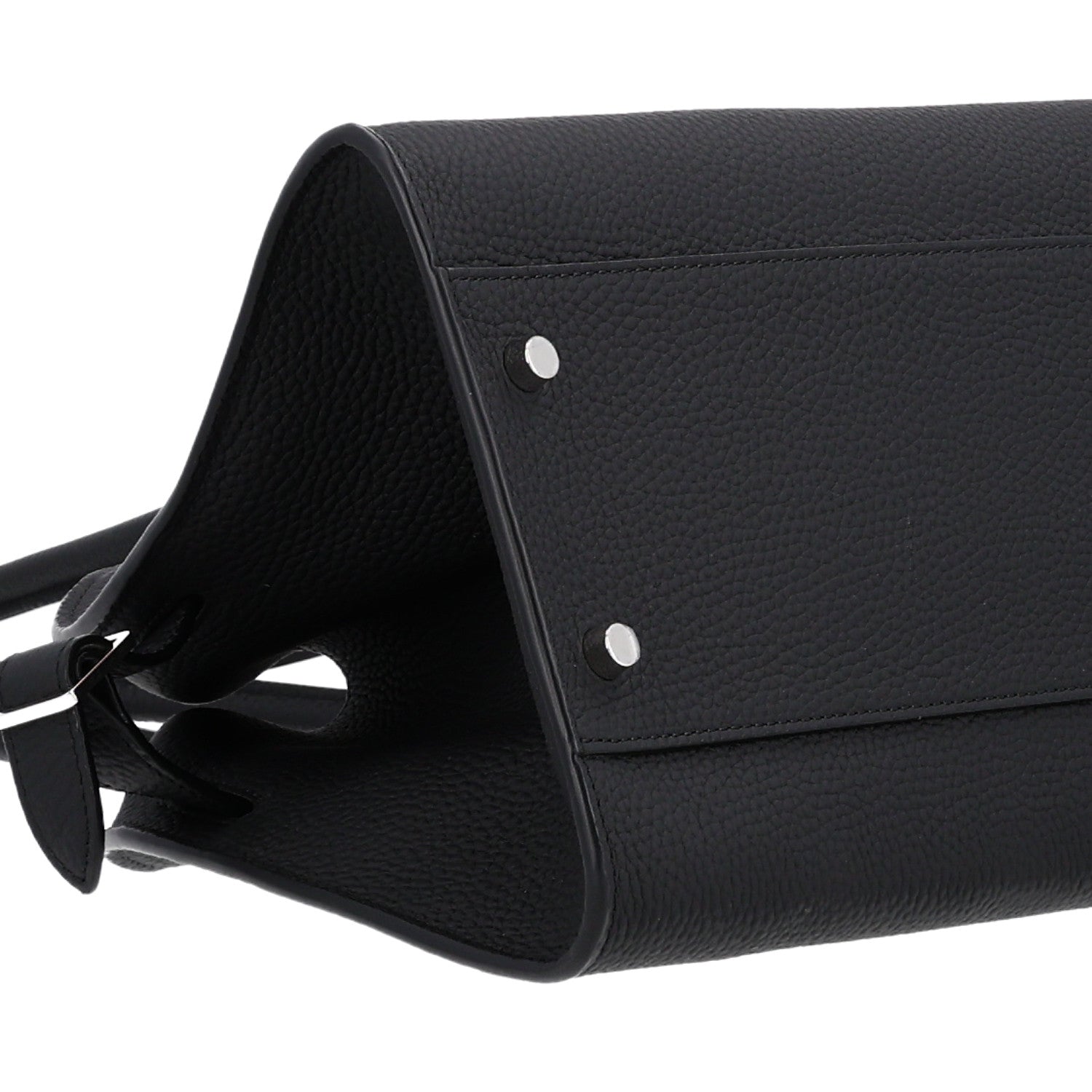 The Row Matte Grained Calfskin Margaux Shoulder 12 Black 8 of 9