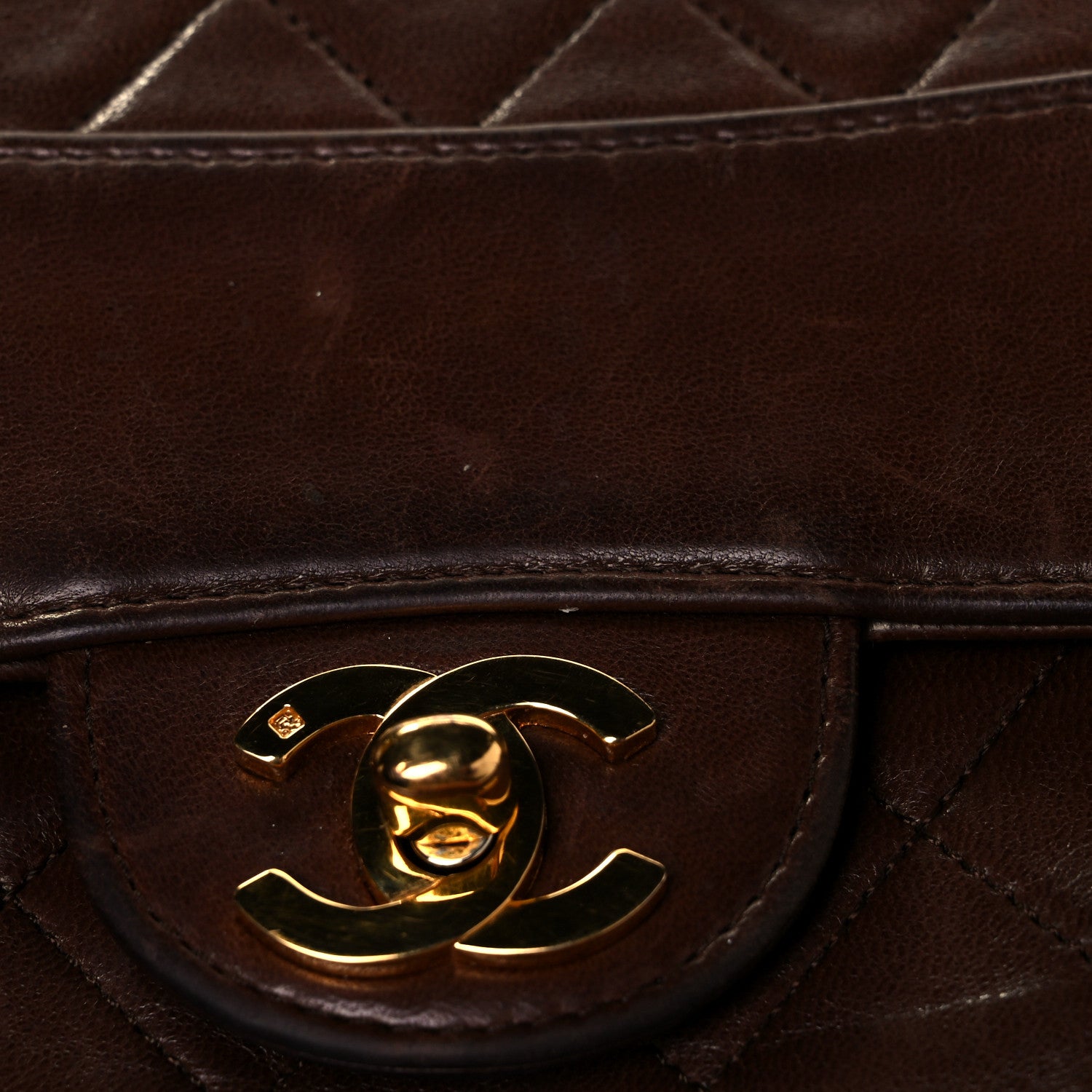 Chanel Lambskin Quilted Small Single Flap Brown 11 of 11