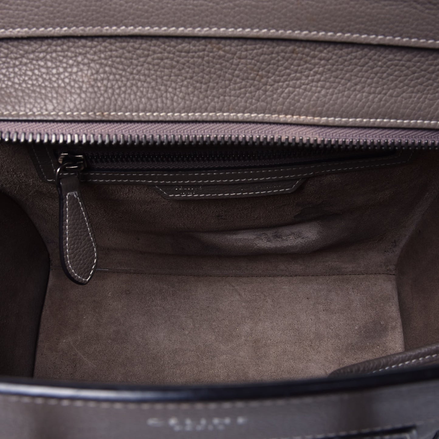 Drummed Calfskin Micro Luggage Souris