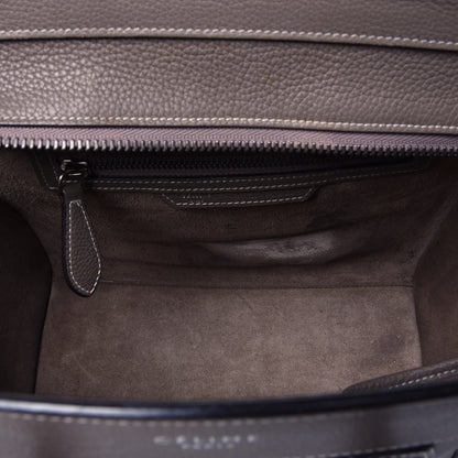 Celine Drummed Calfskin Micro Luggage Souris 3 of 8