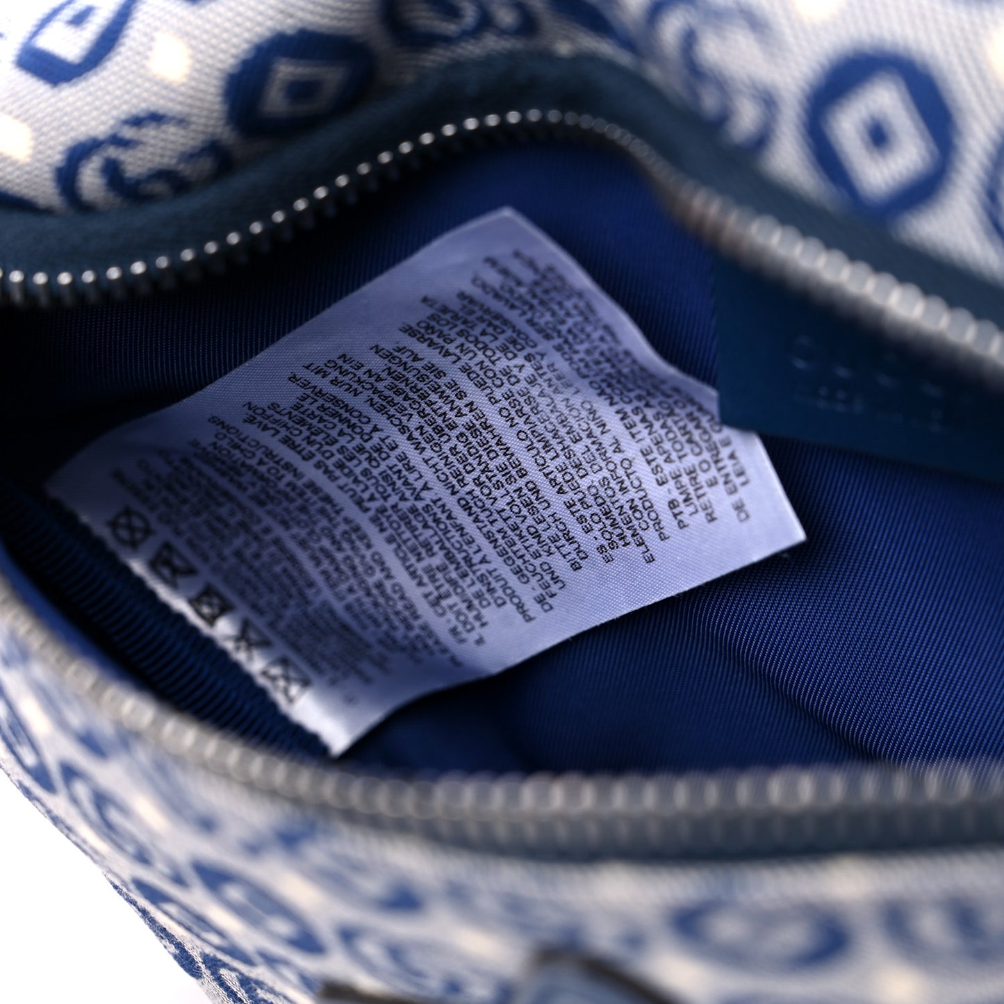 Canvas Big GG Dots Star Patch Childrens Belt Bag Blue