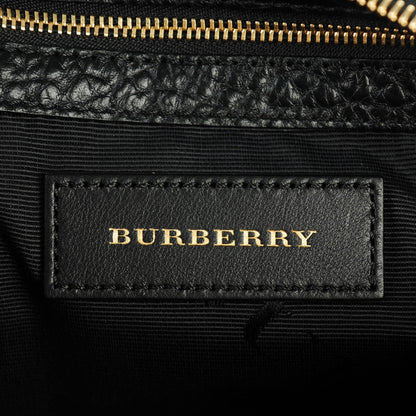 Burberry Signature Grain Calfskin Check Embossed Small Chichester Crossbody Clutch Bag Black 6 of 8