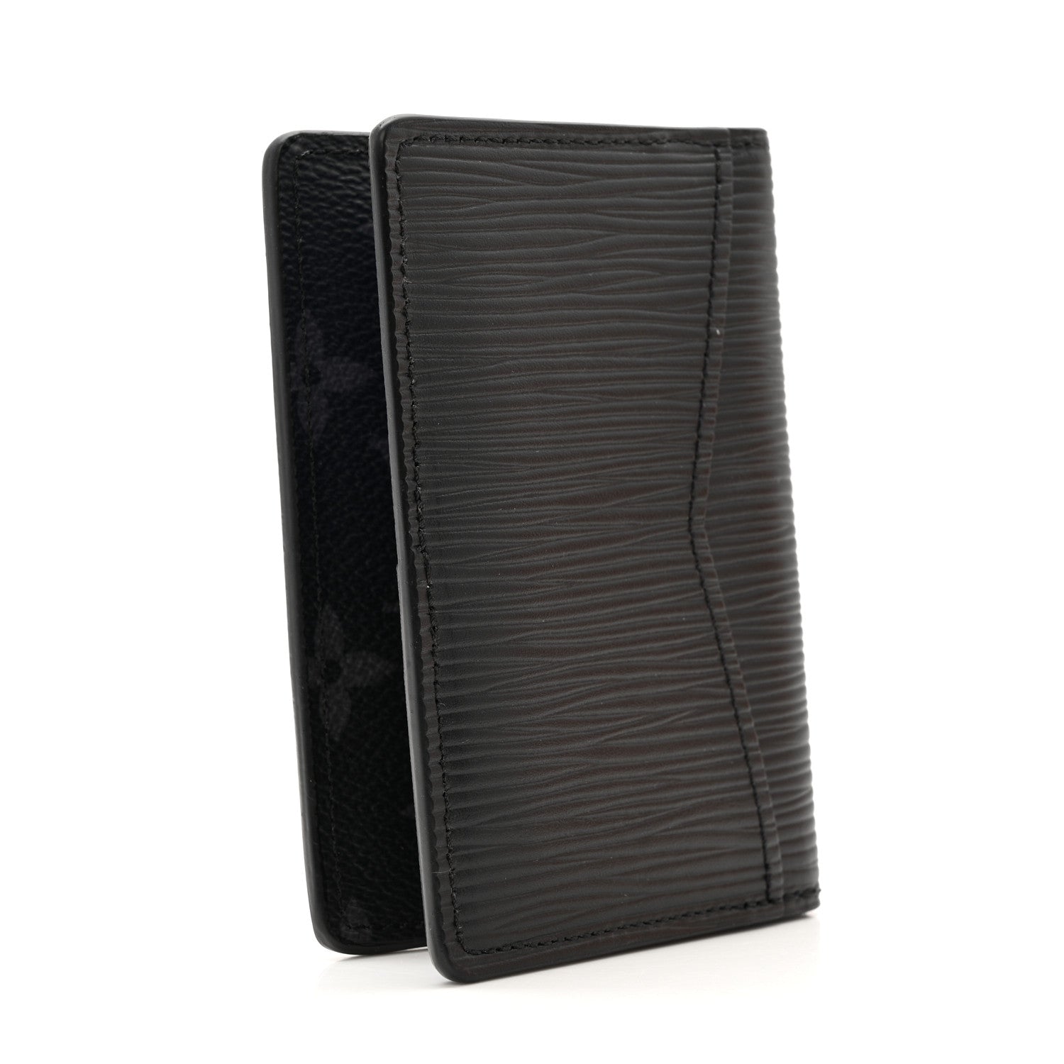 Louis Vuitton Epi Monogram Eclipse Pocket Organizer Black Blue 3 of 11