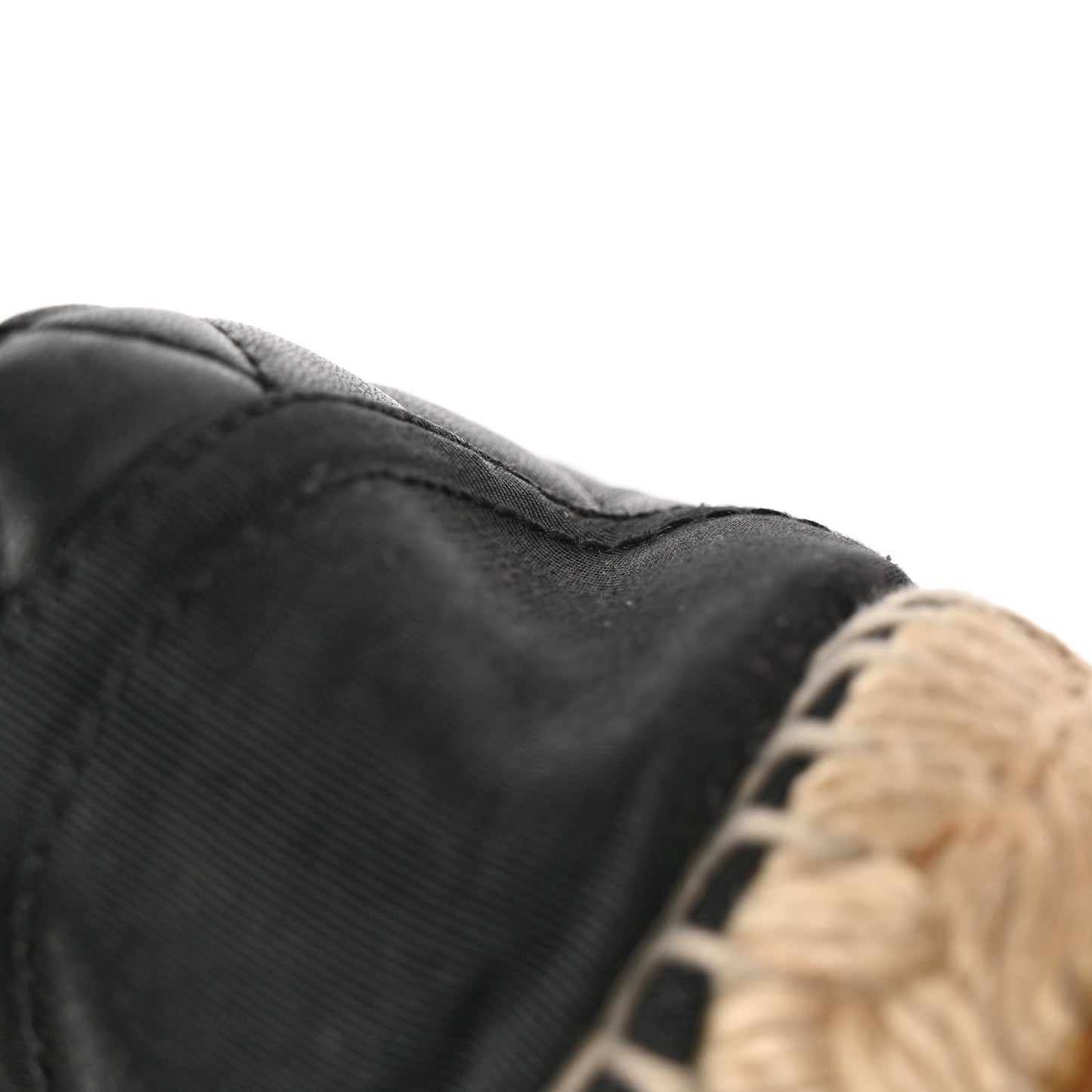 Lambskin Grosgrain Quilted CC Chain Espadrilles 39 Black