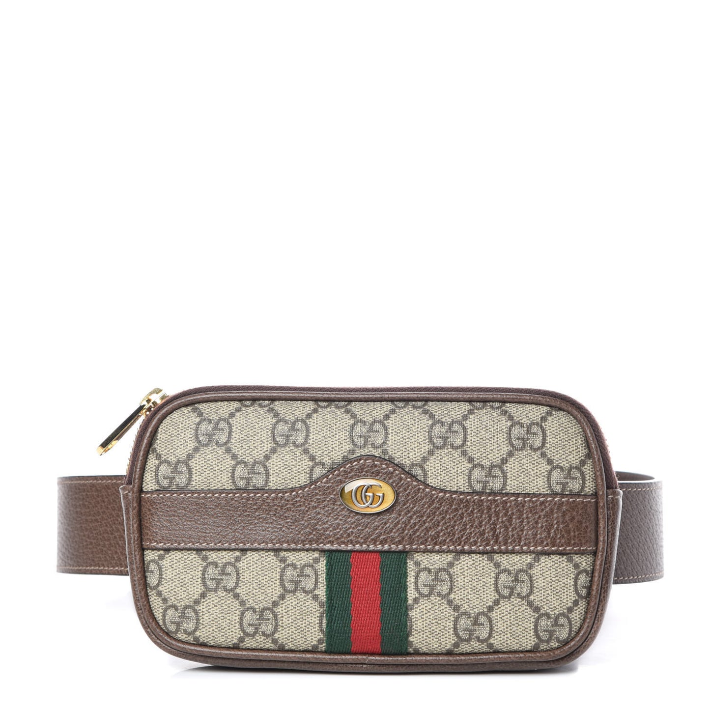 GG Supreme Monogram Ophidia Belted iPhone Case 85 34 Dark Brown