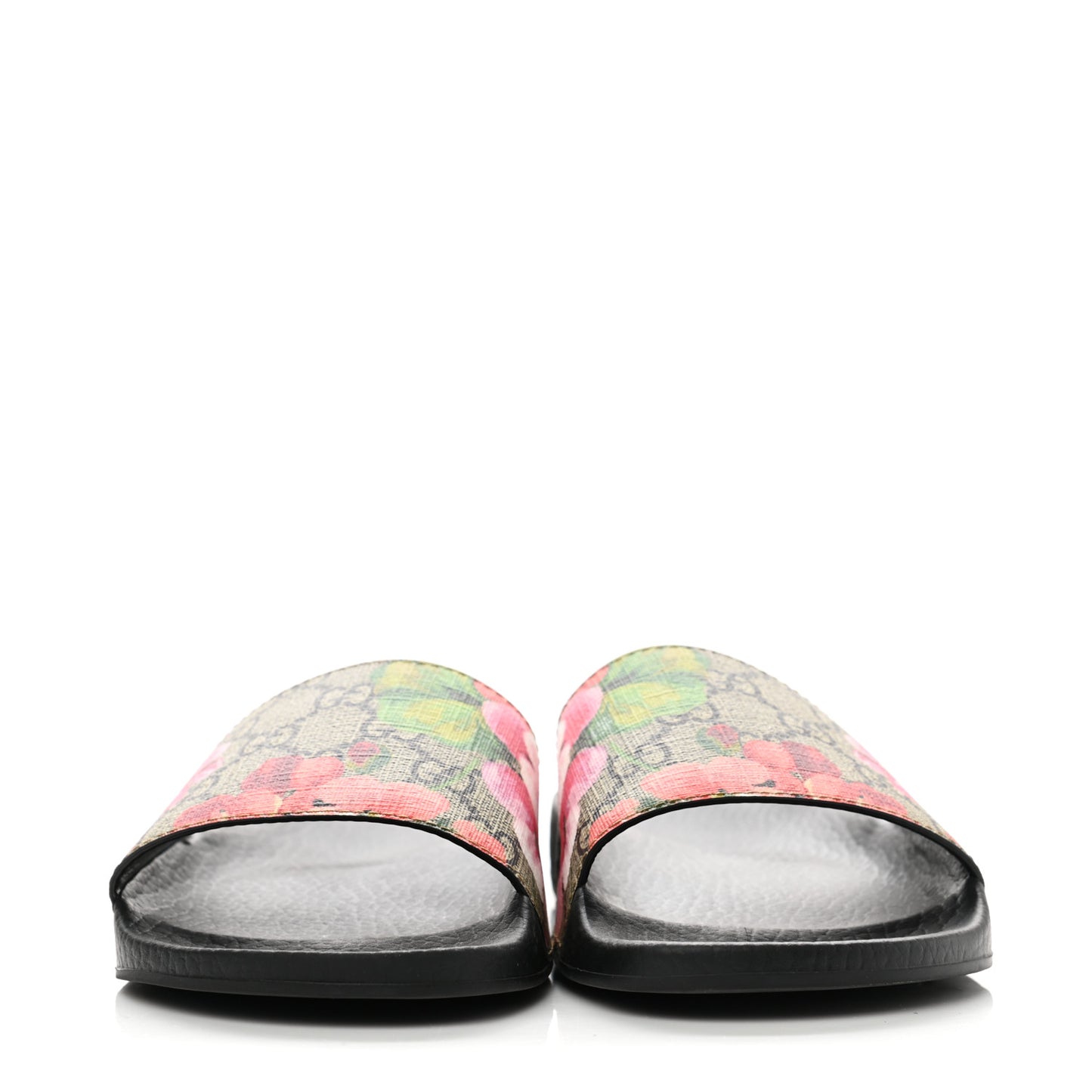 GG Supreme Monogram Blooms Slide Sandals 36 Beige Multicolor